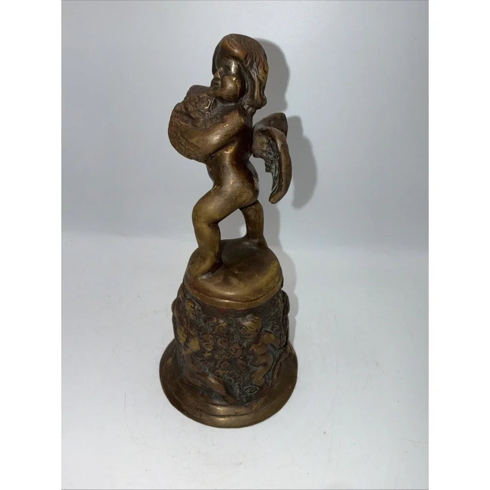 Clifton Forge Vintage Solid Brass Cherub Bell Rare